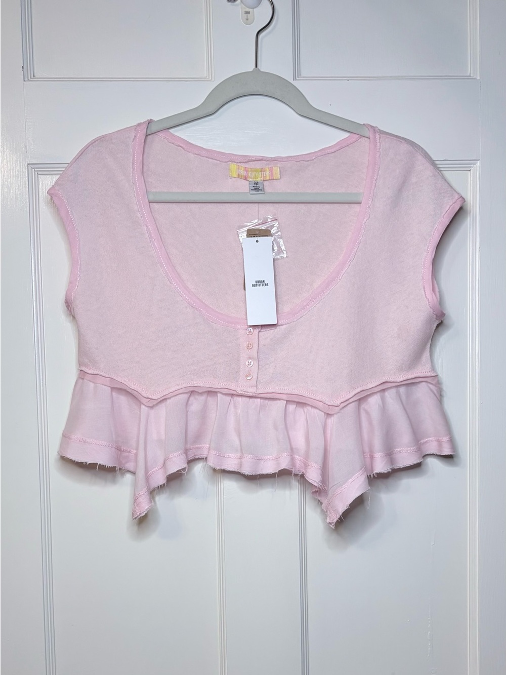 Urban Outfitters Bailey Layered Babydoll Top in Pink